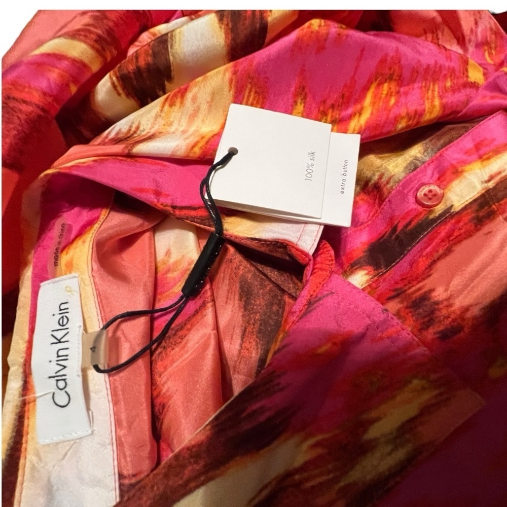 Calvin Klein 100%‎ Silk Dress nwt - Picture 6 of 6